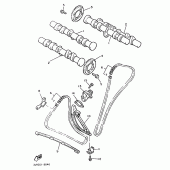 Схема вузла: Розподільний вал та Ланцюг ГРМ Yamaha VMX12 V-MAX