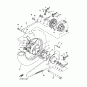 Схема вузла: Заднє колесо Yamaha XVS250 Drag Star
