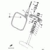 Схема вузла: Рульовий механізм Yamaha YZ250 YZ250