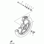 Схема узла: Переднее колесо Yamaha XV750 Virago