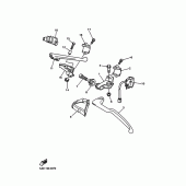 Схема узла: Пульт управления рулевой и Рычаг Yamaha YZ426F