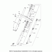 Схема вузла: Вилка передньої осі Yamaha XVS650 V-Star Custom