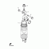 Схема вузла: Задня підвіска Yamaha YZF-R6/YZF600 R6 RaceBase