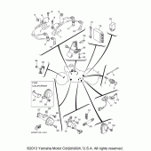 Схема вузла: Електроустаткування (1) Yamaha XV1600 Road Star Silverado