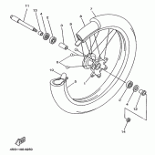 Схема узла: Переднее колесо Yamaha YZ250 YZ250