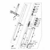 Схема узла: Вилка передней оси Yamaha FZX750