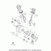 Схема узла: Коленчатый вал и Поршень Yamaha XV1900 Raider S