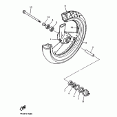 Схема узла: Переднее колесо Yamaha XJR1200