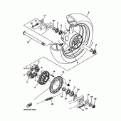 Схема вузла: Заднє колесо Yamaha TDM900