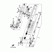 Схема узла: Вилка передней оси Yamaha XV1700 Road Star Warrior