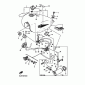 Схема вузла: Паливний бак Yamaha XV250 Virago