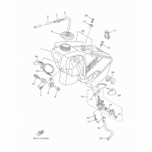Схема узла: Топливный бак Yamaha YZ250 YZ250X