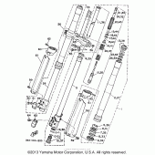 Схема узла: Вилка передней оси Yamaha WR250 WR250Z