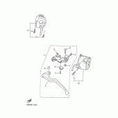 Схема вузла: Пульт керування рульовим та важелем Yamaha YZF-R6/ YZF600 R6