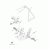 Схема узла: Подножки и Подставка Yamaha YZ250 YZ250