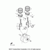Схема узла: Коленчатый вал и Поршень Yamaha XVS950 Bolt C-Spec
