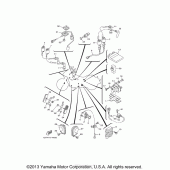 Схема вузла: Електроустаткування (1) Yamaha XV1900 Stratoliner Deluxe