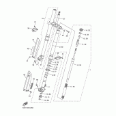 Схема вузла: Вилка передньої осі Yamaha YZ450F YZ450F