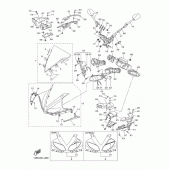 Схема вузла: Облицювальні елементи 1 Yamaha YZF-R1 R1