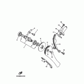 Схема вузла: Розподільний вал та Ланцюг ГРМ Yamaha TTR125 TT-R125