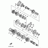 Схема вузла: Трансмісія Yamaha TDM850