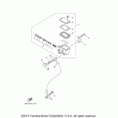Схема вузла: Передній гальмівний циліндр Yamaha XVS650 V-Star Classic