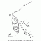 Схема вузла: Задні амортизатори Yamaha XVZ1300 Venture Royale