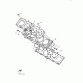 Схема узла: Cylindre Yamaha YZF1000R Thunderace
