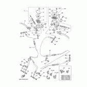 Схема вузла: Передній гальмівний циліндр Yamaha XP500 T-MAX