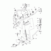 Схема вузла: Задній гальмівний циліндр Yamaha XTZ1200 Super Tenere