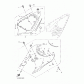 Схема вузла: Бічна кришка Yamaha YZF-R6/YZF600 R6
