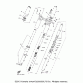 Схема вузла: Вилка передньої осі Yamaha XVS1100 V-Star Classic Coast (Cast Wheel)