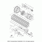 Схема вузла: Зчеплення Yamaha XV1900 Raider