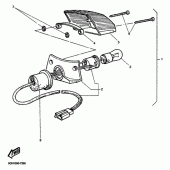 Схема узла: Задний фонарь (Стоп-сигнал) Yamaha TT600