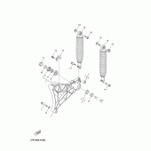 Схема вузла: Задній важіль та підвіска Yamaha YP250 X-MAX