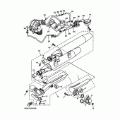 Схема вузла: Вихлопна система Yamaha XVS1100 Drag Star Classic