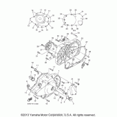 Схема узла: Крышки картера (1) Yamaha XVS1100 V-Star Midnight Custom
