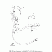 Схема узла: Руль и Тросики Yamaha XV1900 Stratoliner
