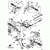 Схема узла: Подножки и Подставка Yamaha XV250 Virago