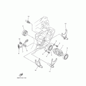 Схема вузла: Копірний вал та Вилки Yamaha YZ250 YZ250