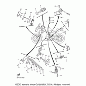 Схема вузла: Електроустаткування (1) Yamaha FZ6 FZ6R