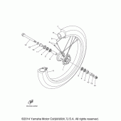 Схема узла: Переднее колесо Yamaha TTR230 TT-R230