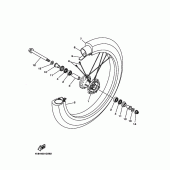Схема вузла: Переднє колесо Yamaha TTR230 TT-R230