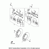 Схема вузла: Переднє гальмо Yamaha XVS1300 V-Star Tourer
