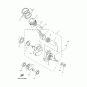 Схема вузла: Колінчастий вал та Поршень Yamaha TTR125 TT-R125