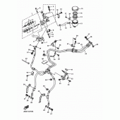 Схема узла: Передний тормозной цилиндр Yamaha YZF-R1 R1