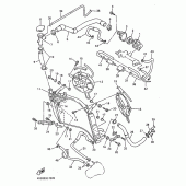 Схема узла: Радиатор и Патрубок системы охлаждения Yamaha YZF1000R Thunderace