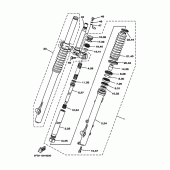 Схема вузла: Вилка передньої осі Yamaha TTR225 TT-R225