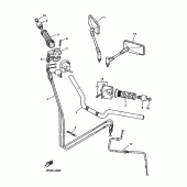 Схема узла: Руль и Тросики Yamaha XJR1200