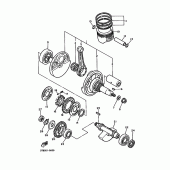 Схема узла: Коленчатый вал и Поршень Yamaha XT600 XT600